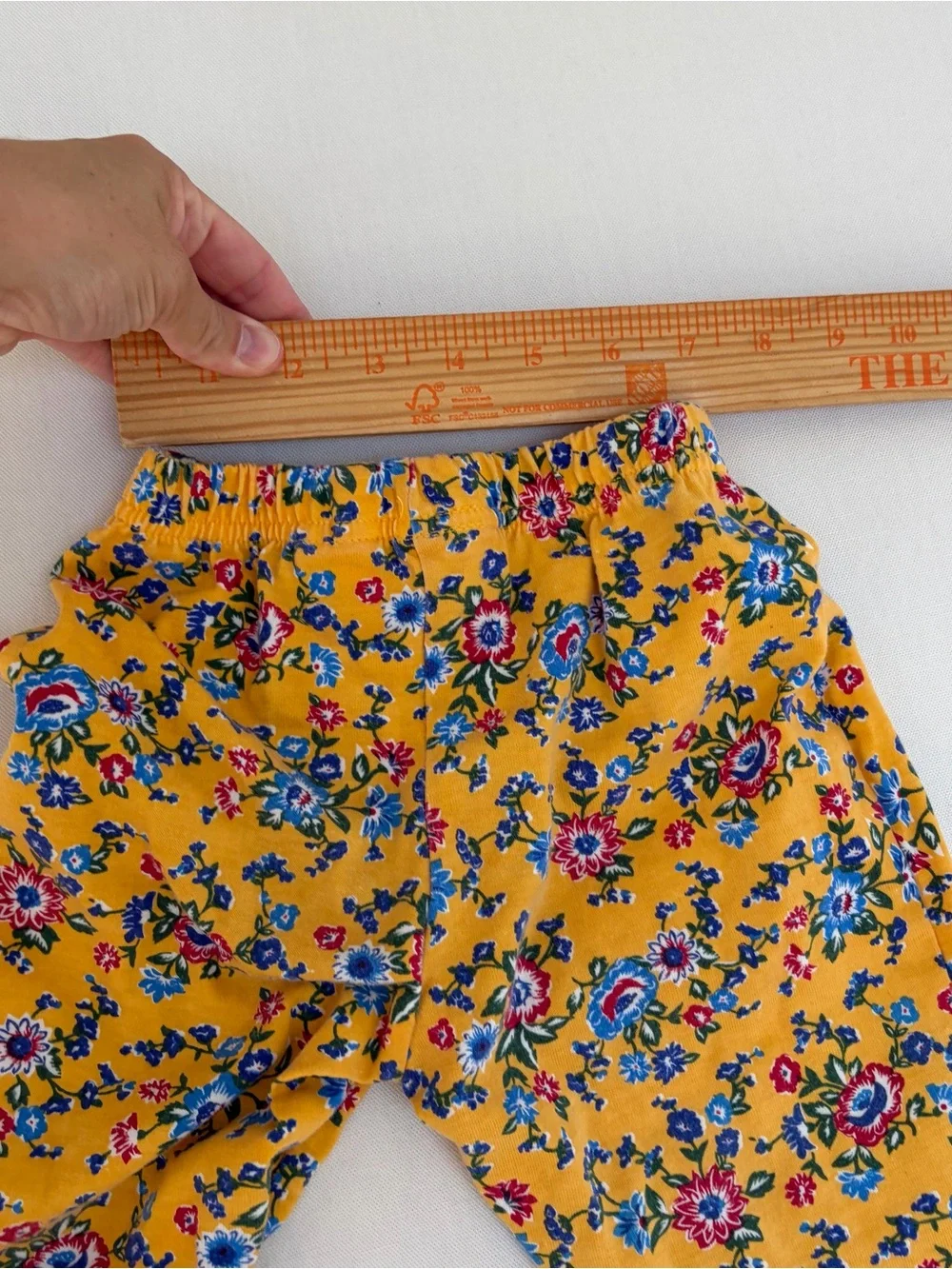 VTG Children’s Place Girl Floral Leggings Yellow Cottage 90s 18-24 Month Stirrup